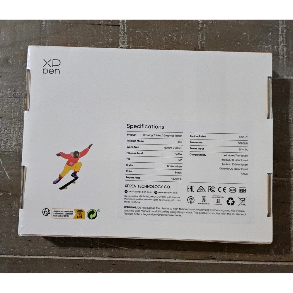 XP-Pen Deco 640 Graphics Drawing Tablet USB-C 16384 New Sealed Digital Art